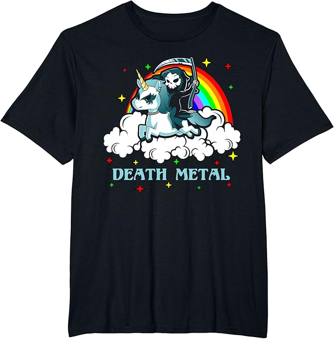 Amazon.com: Unicorn Death Metal Rocker Go To Hell Shirt : Clothing